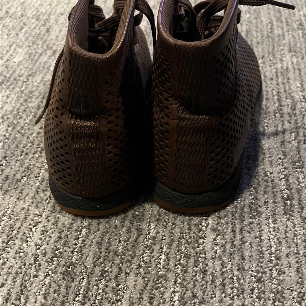 NoBull High-Top Coffee Leather Trainers